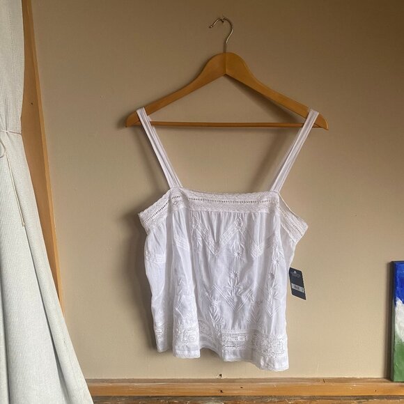 Lucky Brand 100% cotton lace camisole - size M - Picture 4 of 8